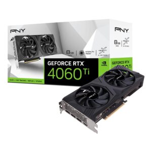 PNY GeForce RTX 4060 Ti 8GB Verto Dual Fan DLSS 3 Edition GDDR6 128-bit Gaming Graphics Card - VCG4060T8DFXPB1