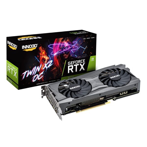 Inno3D pci_e_x4 NVIDIA GEFORCE RTX 3070 Twin X2 OC LHR 8GB GDDR6 256-bit PCI-E 4.0 X16 Gaming Graphics Card - N30702-08D6X-171032LH