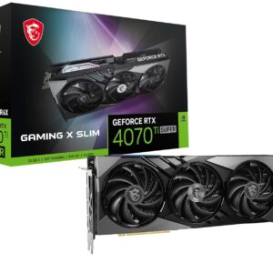 MSI Geforce RTX 4070 Ti Super 16G Gaming X Slim Pci_E Graphic Card - NVIDIA Geforce RTX 4070 Ti Super GPU, 16GB GDDR6X, 256-Bit Memory, 21 Gbps, PCI Express 4.0, Up To 2610 Mhz, TORX Fan 5.0, Pcie X16